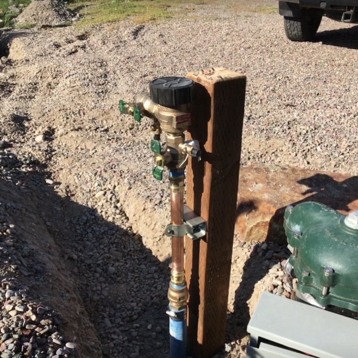 Installation of irrigation backflow preventer