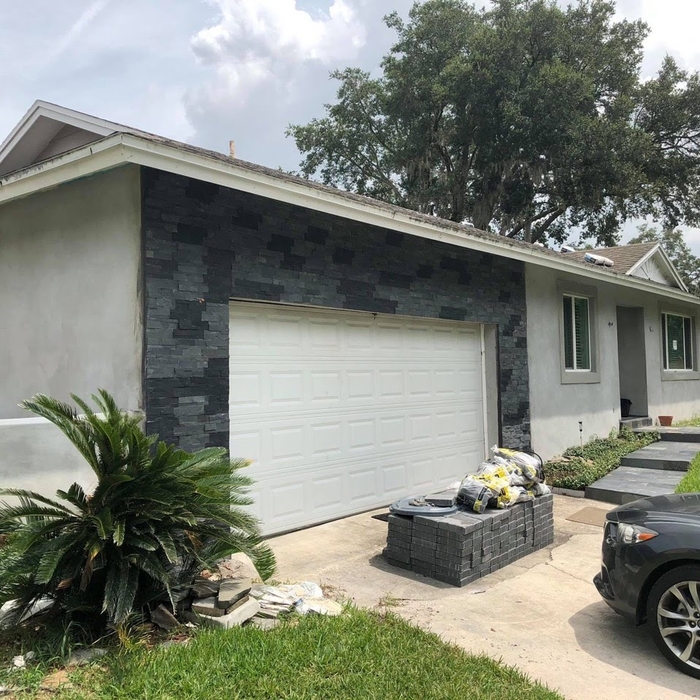 Tile around Garage