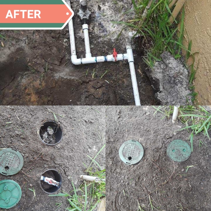 Fix broken main line &amp; valve