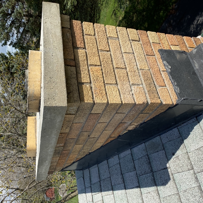 Chimney rebuild &amp; concrete cap