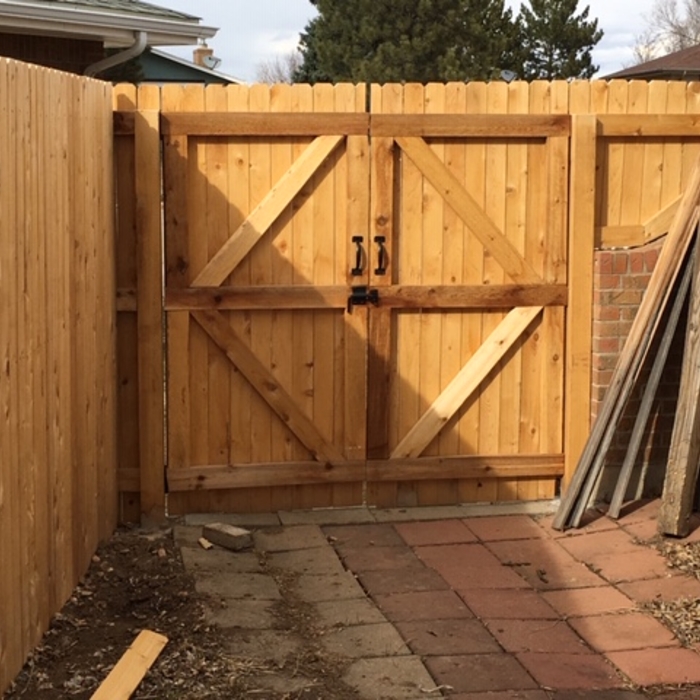Wood Fence Gate Entrance