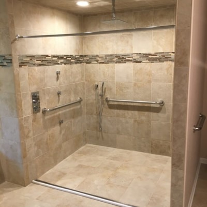 Handcap Bathroom/Curb less/100% waterproof