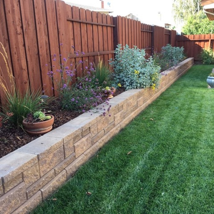 Raised Planter Beds w/ Retaining Seat Wall