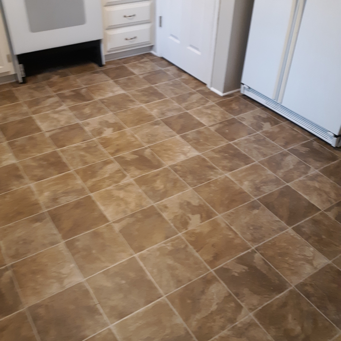 Kitchen floor restored after water damage