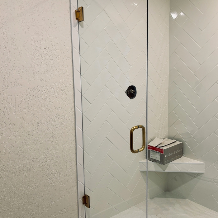 Close up of Shower Hardware