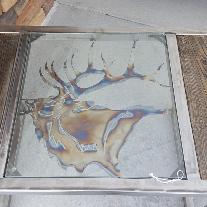 Bull elk coffee table