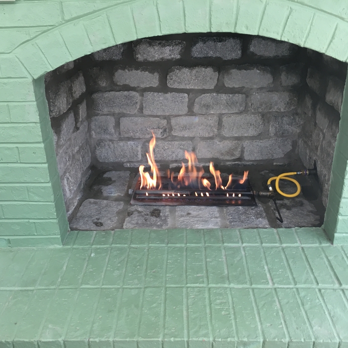 After gas log installation