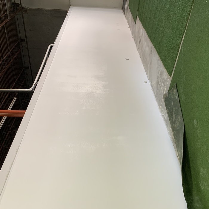 2nd coat and completely finished with wall .