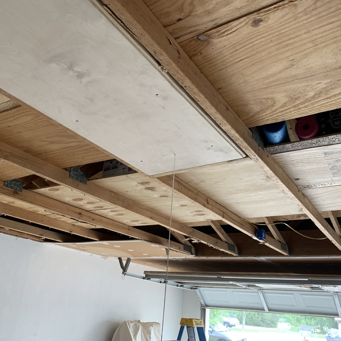 garage ceiling- before