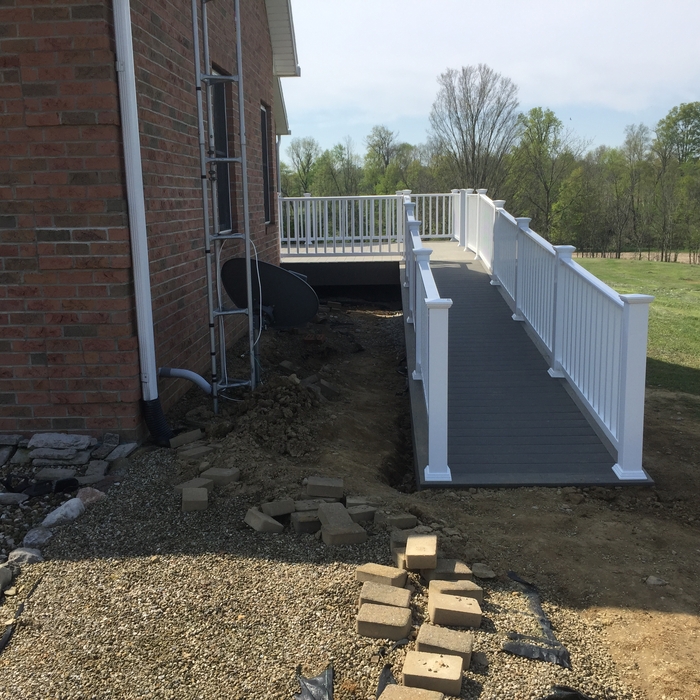 composite deck and wheel chair ramp