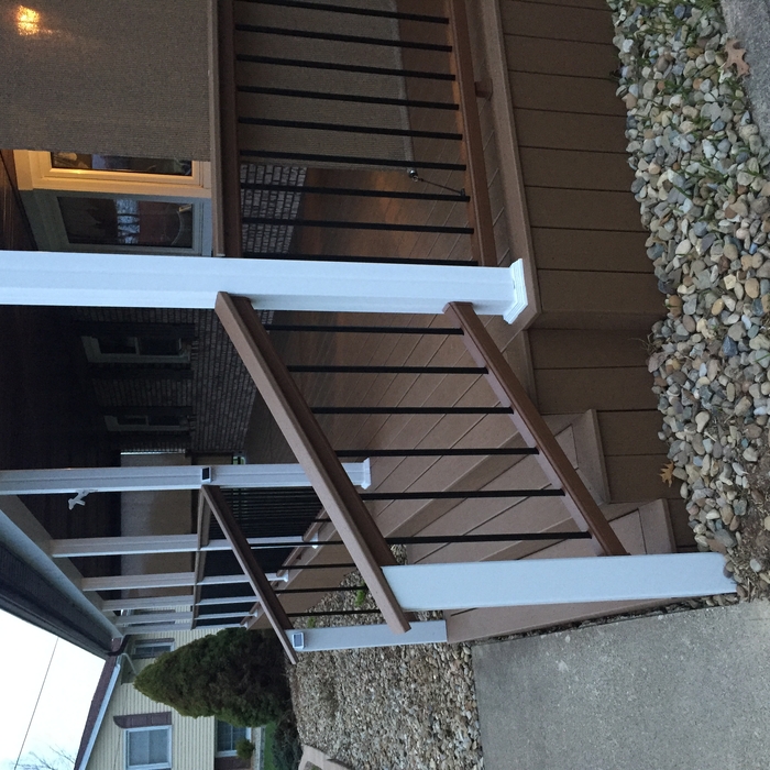 composite deck, handrails