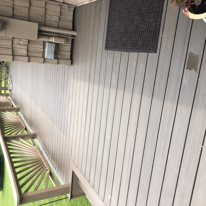 composite deck, and painted handrails