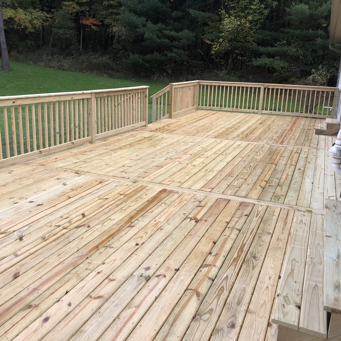 deck, handrails and steps