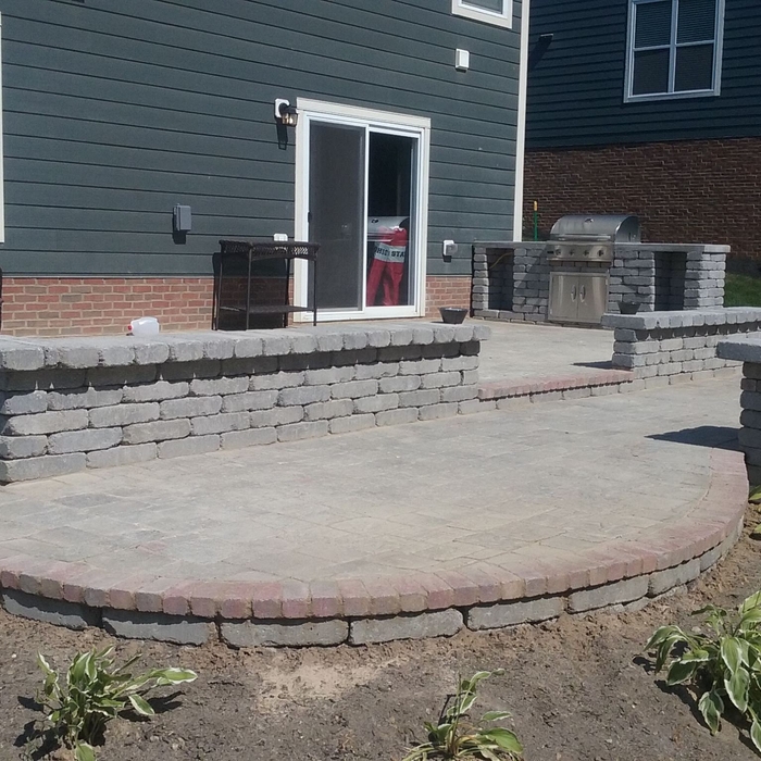 patio with build-in grill