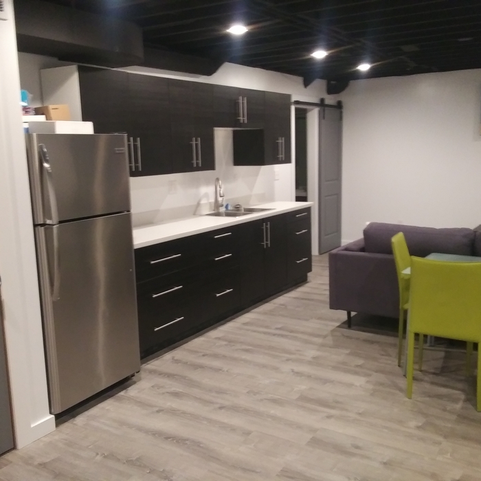modern basement