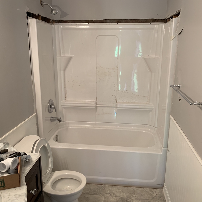 Replaced bathtub