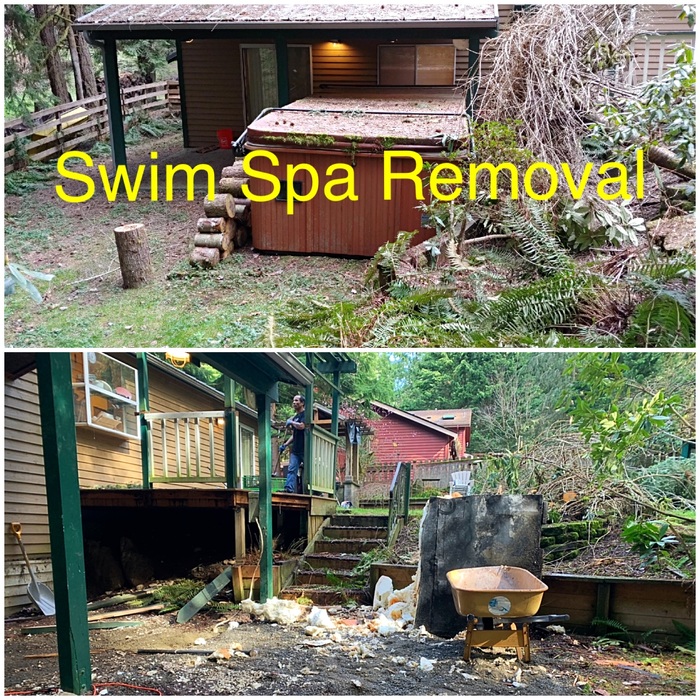 Hot tub removal