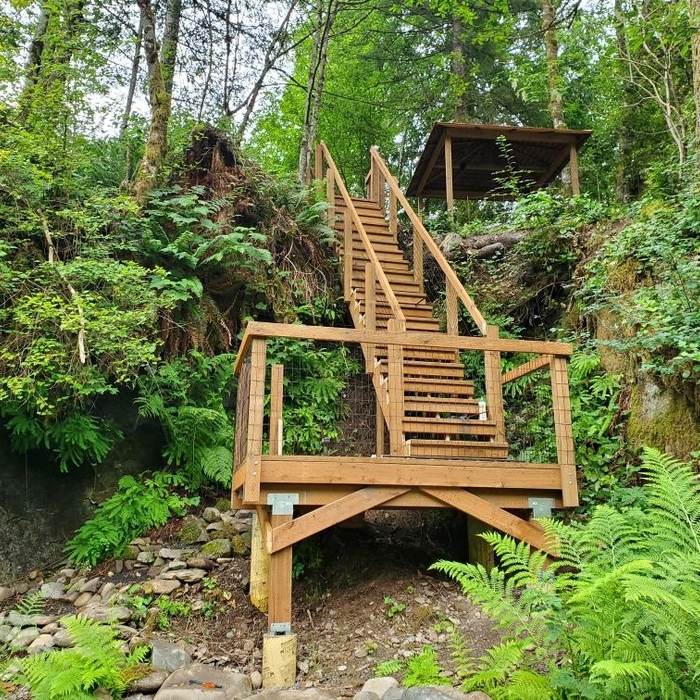 Installed New stairs and railing
