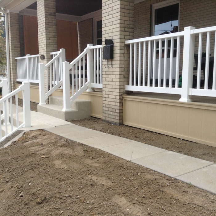 Complete new front porch area