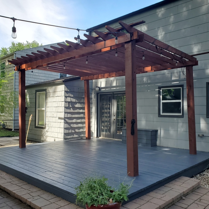Staining Pergola &amp; Deck