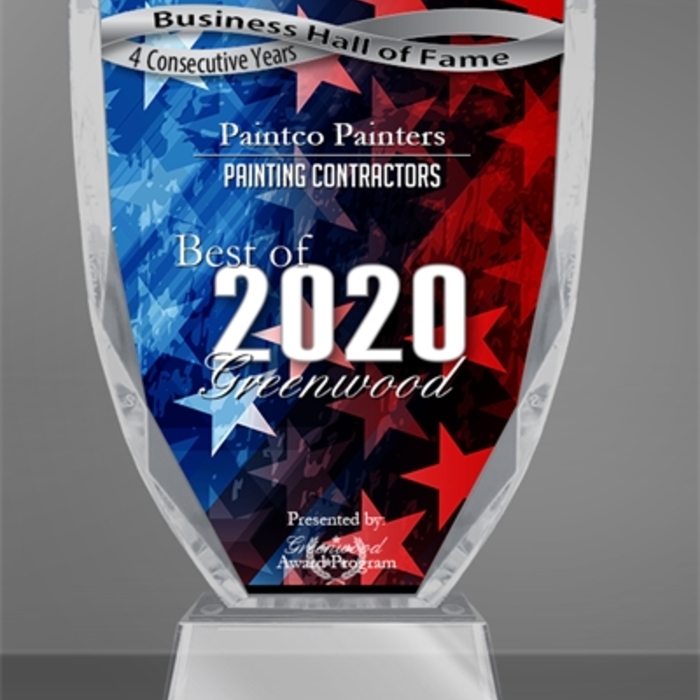 Best Painting Contractor Award Greenwood 2020