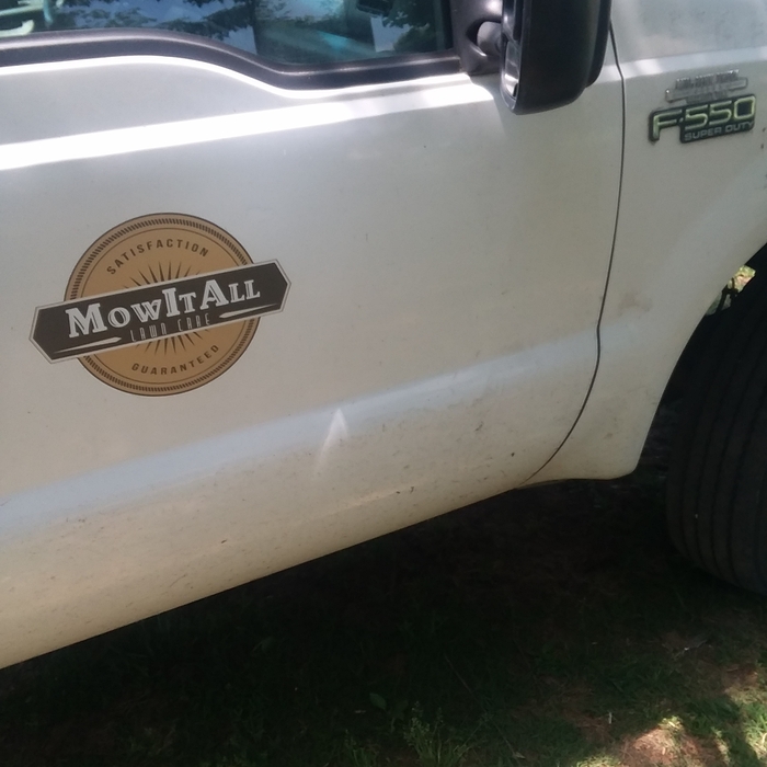 One of the landscape trucks