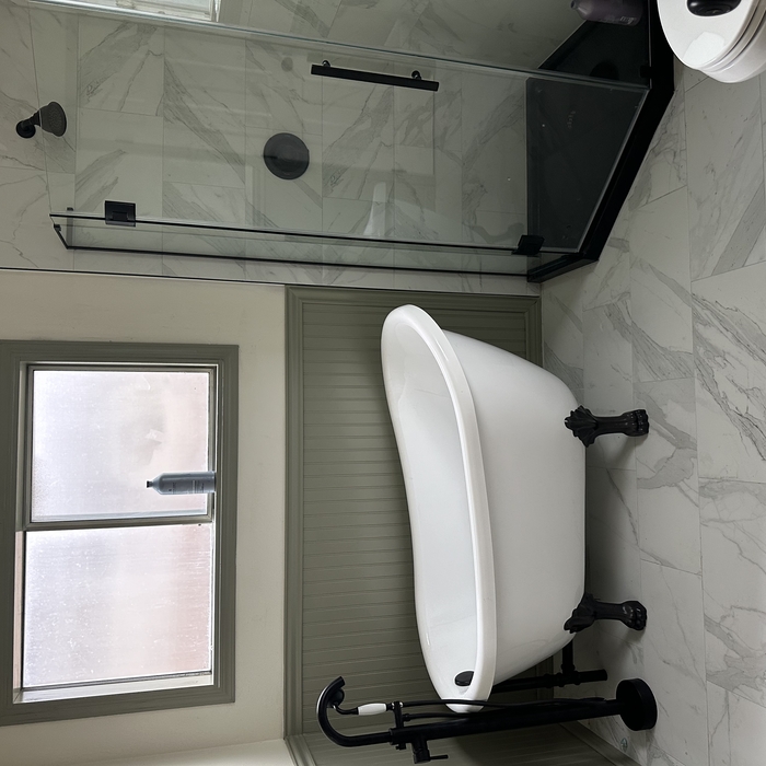 Finished bathroom remodel