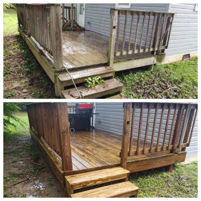 Before/After - Wooden Deck
