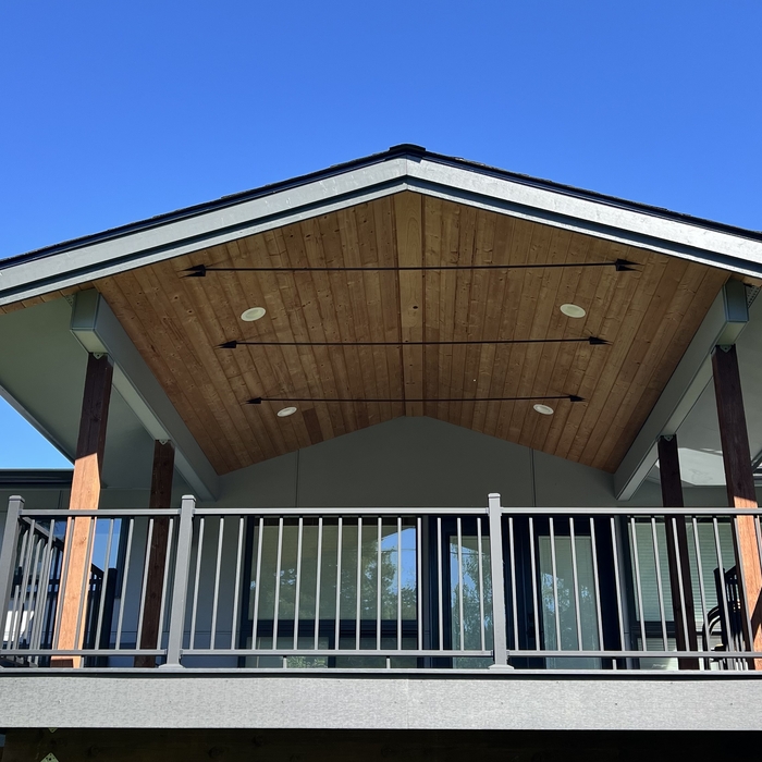 The soffits clear coating