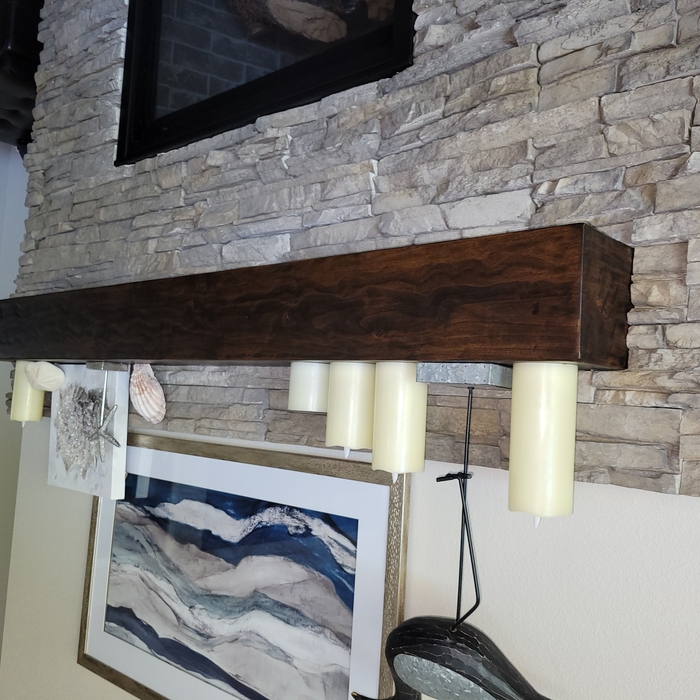 Distressed Alder hand finished mantel
