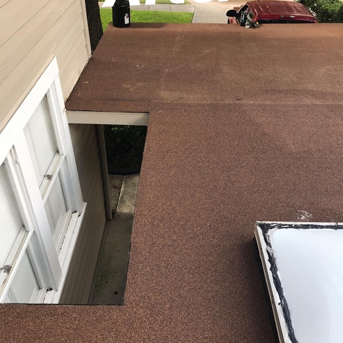 new flat roof installed