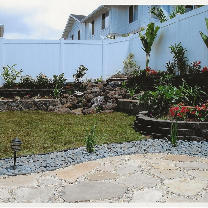 Multi Level Landscaping w/ Flagstone Patio