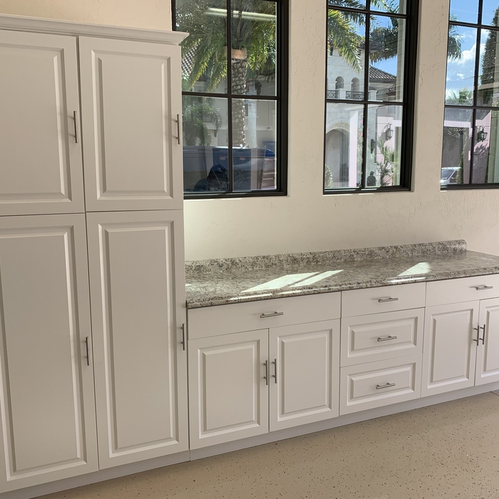 Cabinets installed
