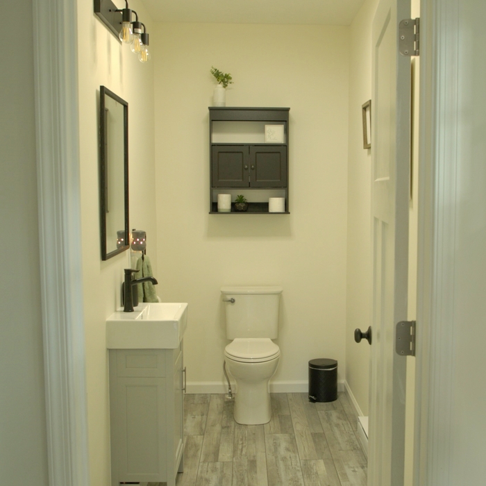 Full view of the renovated bathroom