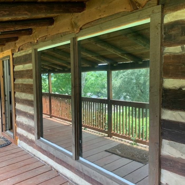 Exterior view of dual reflective tint