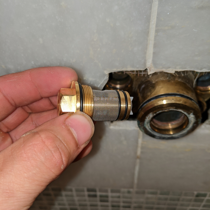 Shower cartridge installation