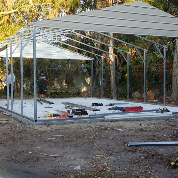 Form and pour metal building