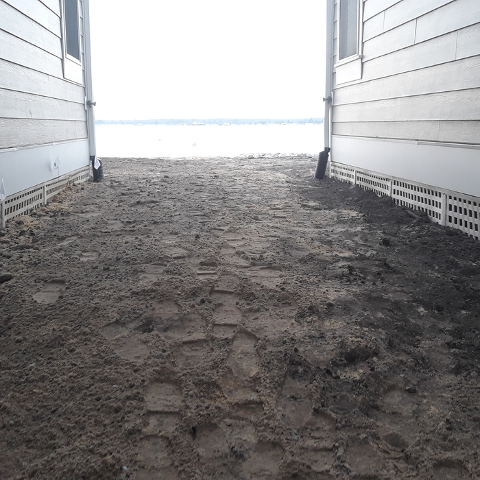 zone between house on left side