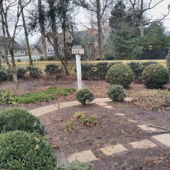 20 Yard Mulch Job Before