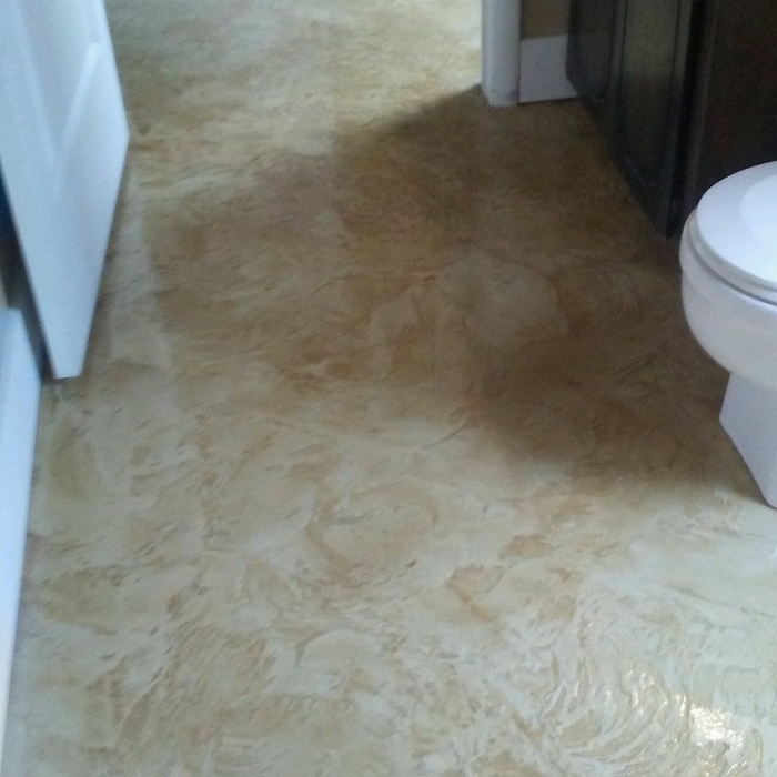 Italian swirl overlay with acrylic stain and epoxy
