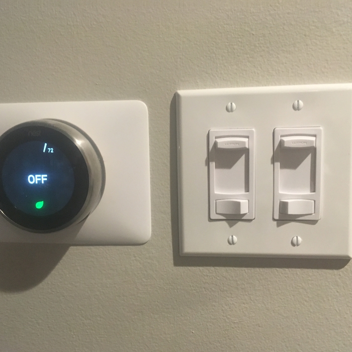 Nest thermostat and Lutron LED dimmers