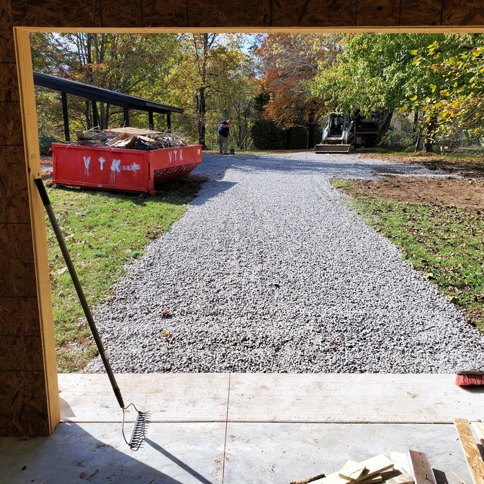 another view of driveway completion