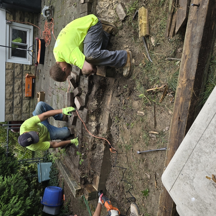 Patio in progress
