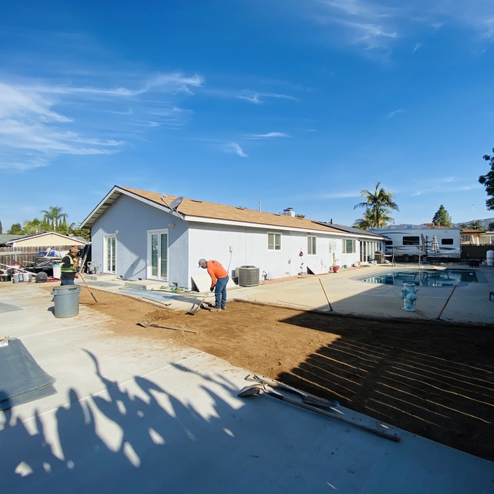 Ground leveling before Grass Installation