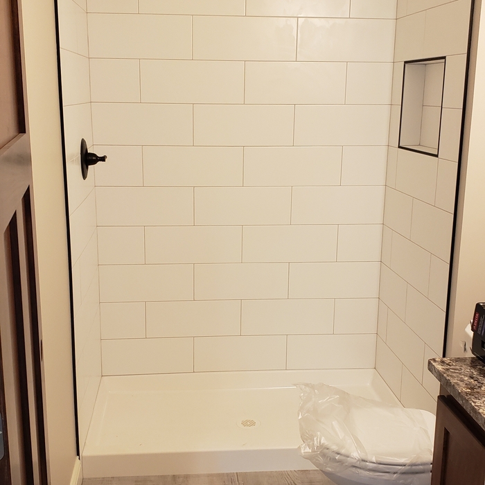 Bathroom with tile shower