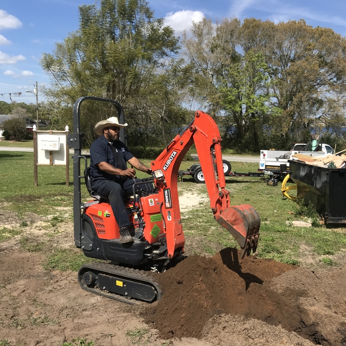 EXCAVATING FOR GAS MAIN LINE