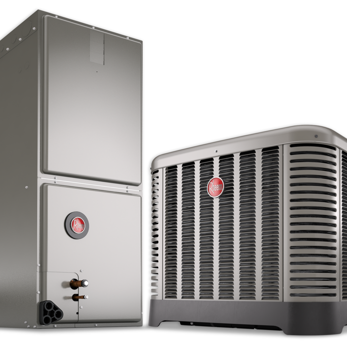 RHEEM HEAT PUMP AND AIRHANDLER SYSTEM