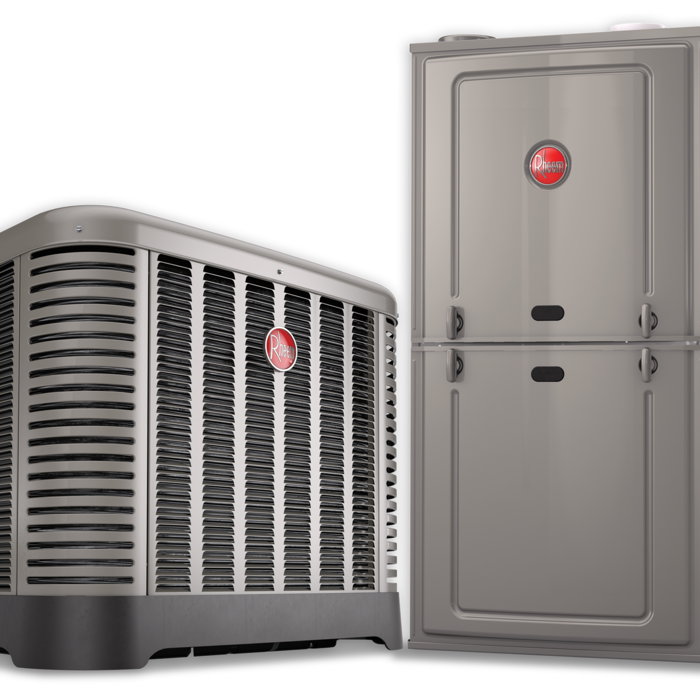 RHEEM STRAIGHT AC &amp; 70K BTU 80% EFFICIENCY FUR