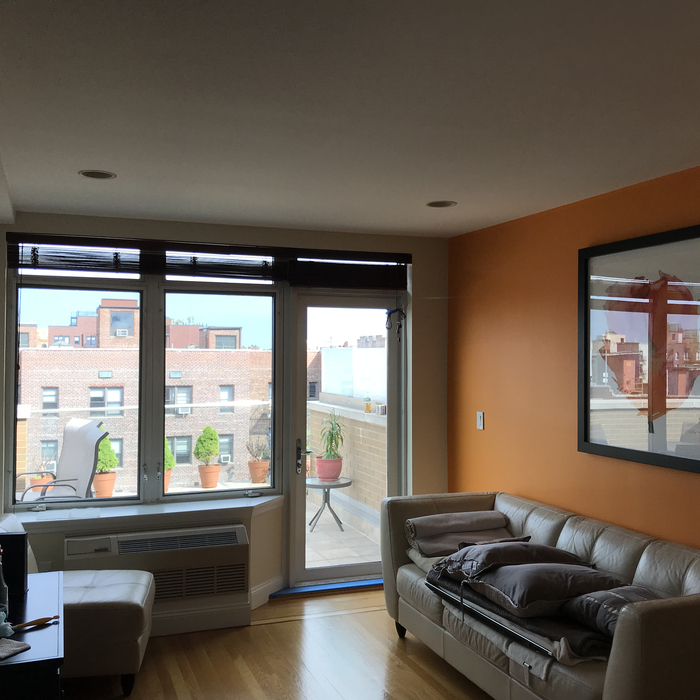 Painting a living room
