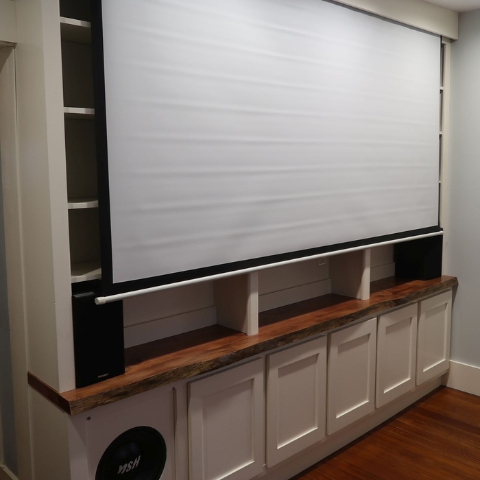 Hidden Screen and Subwoofer